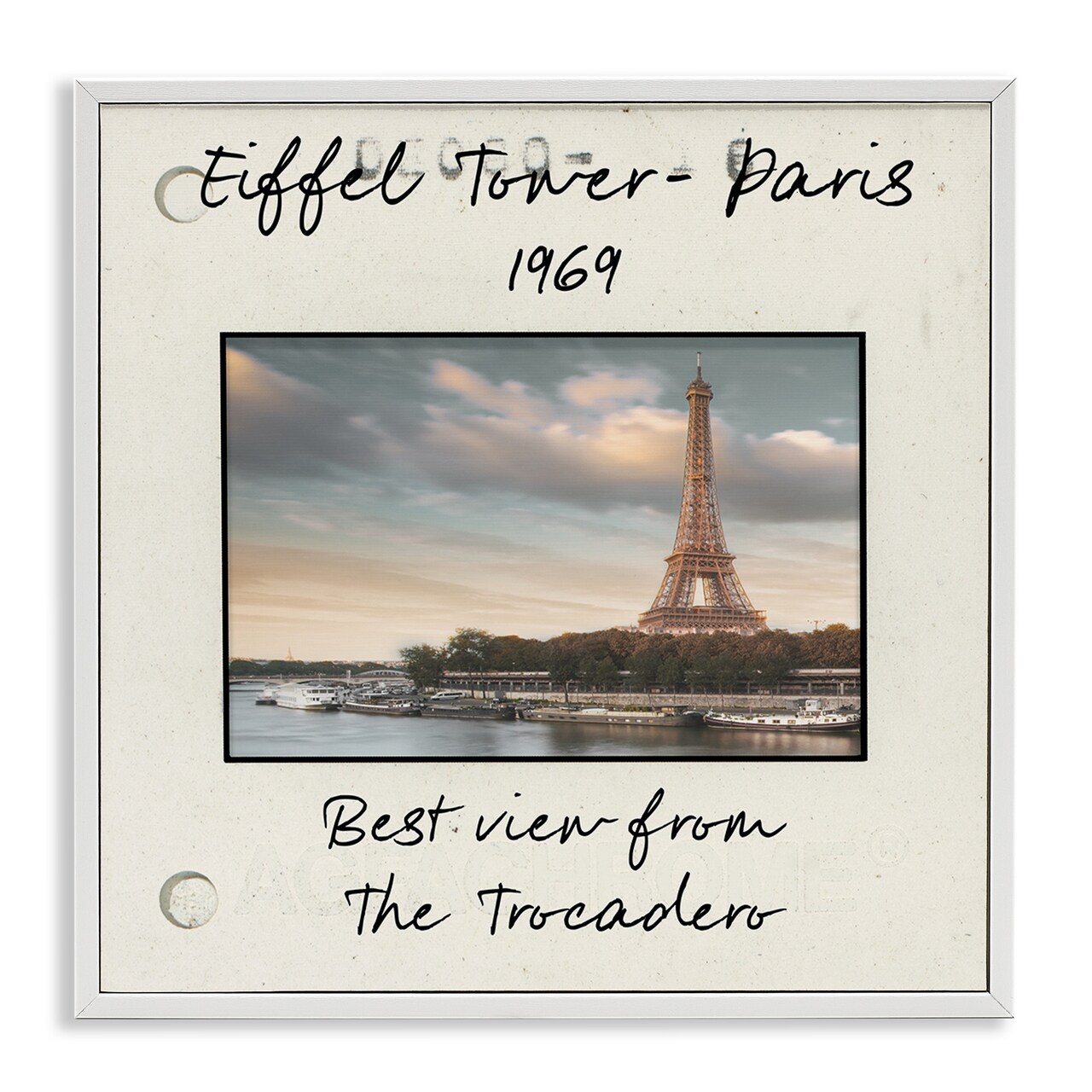Stupell Industries Vintage Travel Eiffel Tower Framed Giclee Design by Danita Delimont